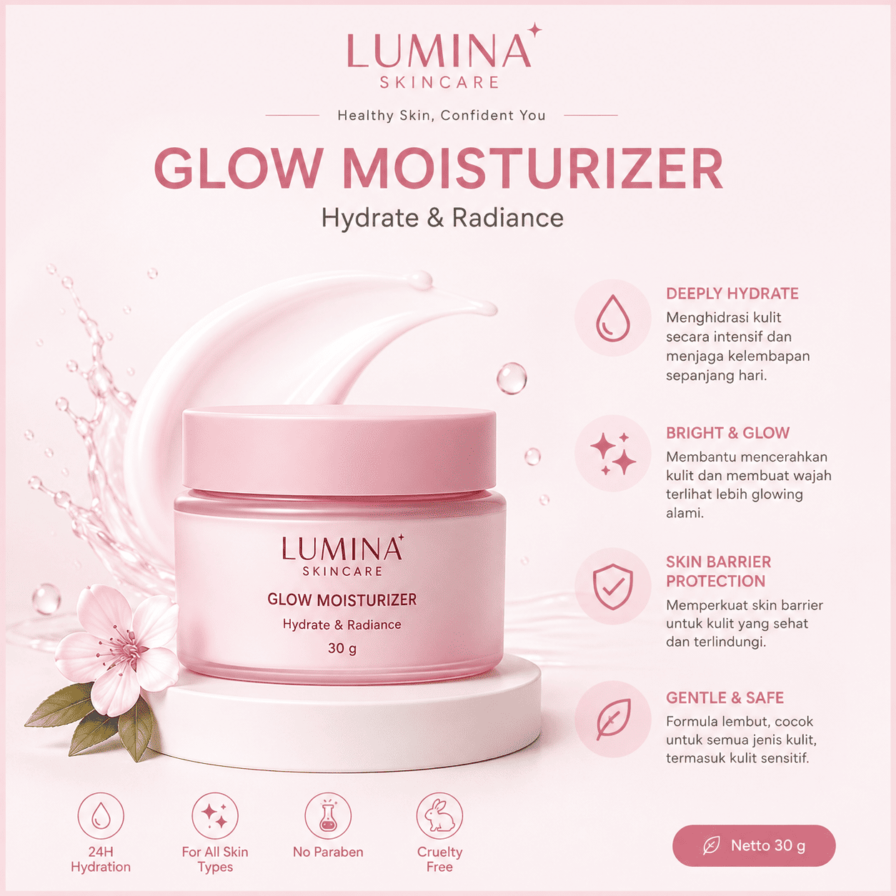 Lumina Skincare Glow Moisturizer – Hydrate & Radiance (30 g)